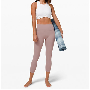 Yoga <b>Leggings</b> Logo High Quality Elastic Breathable CottonBamboo Fiber Sport Gym <b>Leggings</b> for Plus Size Women Solid <b>Pattern</b> Yoga - Product Image 5