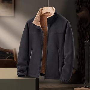 2026 Men's Winter Casual Long <b>Fleece</b> Jacket Hoodies Cargo Pocket Waterproof Breathable Reflective 100% Polyester <b>Zipper</b> Closure - Product Image 3