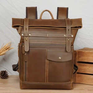 Authentic Vintage Leather <b>Backpack</b> <b>Waterproof</b> Anti-Theft Laptop Rucksack Genuine Leather Shell LBP-0459 - Product Image 5