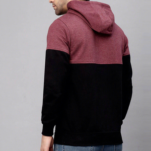 Men's <b>Navy</b> Zip Up Hoodie Regular Fit Solid Color Casual Fleece <b>Sweatshirt</b> with Pocket - Product Image 2
