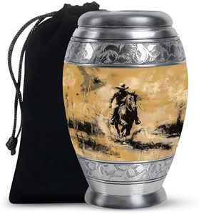 Modern Artistic Adult Aluminum Funeral <b>Ashes</b> Urn Cremation Tribute <b>Keepsake</b> Holder Crafted With Premium Polished Finish - Product Image 2
