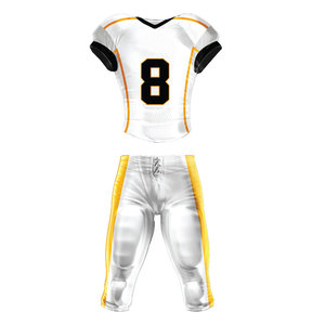 Uniforme de Fútbol Americano Personalizado, Transpirable, 100% Poliéster, Absorbente de Sudor, con Logotipo y Número Personalizados - Product Image 1