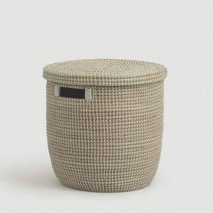 Set of 2 Classic Seagrass <b>Baskets</b> with Lids Handmade <b>Storage</b> <b>Basket</b> Wholesale eco-friendly Made in Vietnam - Product Image 3