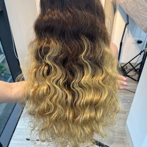 Extensiones de Cabello Vietnamitas, Máquina de Doble Trama, Cabello de Alta Calidad para Pelucas, Tejido de Cabello, Color Rubio Degradado Oculto - Product Image 6