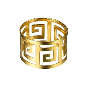 Anillo de Servilleta Metálico Resistente para Mesa de Banquete, para Decoración de Eventos de Boda, Cenas y Uso en Servicios de Catering - Product Image 1