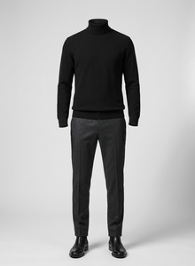 Herren Rollkragenpullover aus Woll-Baumwoll-Mischgewebe mit Langen Ärmeln und Thermofunktion - Product Image 2