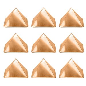 Pirámide Hueca de Cobre Puro de 2 Pulgadas, Paquete de 9, Aumenta la Energía Positiva del Vastu para el Hogar y la Oficina, Poderosos Remedios para la Salud y la Riqueza - Product Image 1