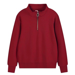 Haut unisexe à col zippé 1/4, pull streetwear respirant en coton, personnalisation de marque, marque privée, fournisseur de vêtements en gros - Product Image 5