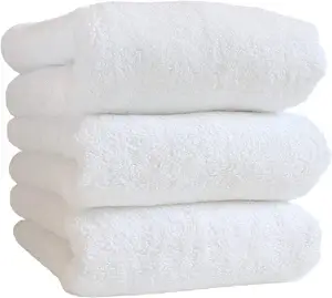 [Wholesale Products] 100% Organic Cotton Hand Towel Made in Japan 34cm*83cm 400GSM Well Absorption Soft Fluffy Face Towel White