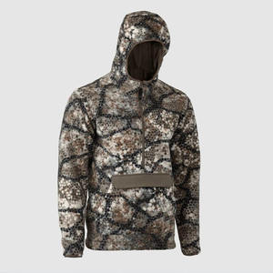 Sweat à capuche zippé camouflage style streetwear euro-américain pour homme, en coton épais, coupe oversize, délavé à l'acide, avec logo brodé personnalisé - Product Image 1