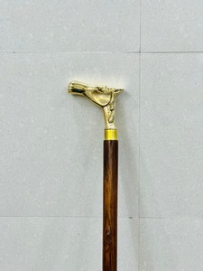 Bastón de Madera Hecho a Mano con Empuñadura de Cabeza de Caballo de Latón, Multifuncional, para Colgar en la Pared, Regalo de Graduación, San Valentín, Halloween - Product Image 3