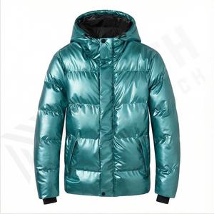 Venta al por mayor de alta calidad impermeable de los hombres Puffer chaqueta con capucha rompevientos al aire libre acolchado de burbuja de invierno pato abajo - Product Image 2