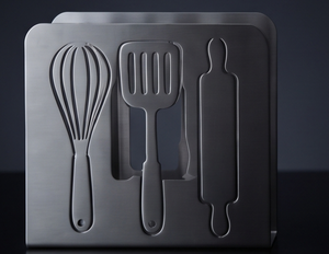 Porte-serviettes en métal à motif découpé, design texturé, pour cuisine et salle à manger, commande en gros - Product Image 3