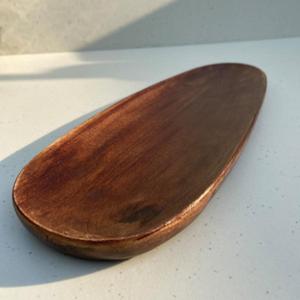 Plateau de service rectangulaire en bois de manguier, fait main, design rustique, motif uni, vaisselle et assiettes - Product Image 3