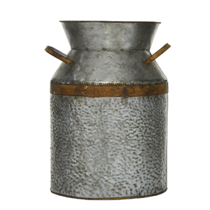 Maceta decorativa galvanizada de 8 galones con forma de jarra de leche, decoración para bodas, maceta hecha a mano - Product Image 4