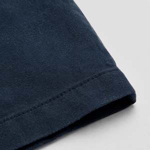 Shorts Bermuda Oxford pour Homme Bleu Marine Taille Mi-Haute Fermeture Boutonnée Décontracté Couleur Unie Tissu Coton Respirant Poches - Product Image 5