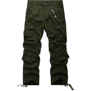 กางเกงคาร์โก้ลำลองผู้ชาย ผ้าฝ้าย 100% ระบายอากาศได้ดี ทรงหลวม ลายพรางทหาร มี 8 กระเป๋า - Product Image 3