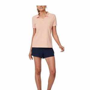Polo de Primera Calidad para Mujer, Color Rosa, Manga Corta, Color Sólido, Tejido de Punto Informal, Largo Regular, Transpirable, Poliéster - Product Image 4
