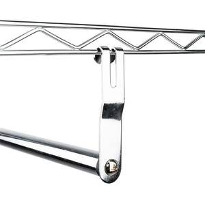 Organisateur de placard robuste chromé, portant à vêtements portable, armoire mobile avec cintres, étagère domestique - Product Image 5