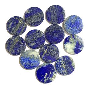 Monedas planas redondas azules de 20mm de alta calidad, lapislázuli Natural, piedras preciosas sueltas, certificación IGI RIDA CREATIONS, fabricación de joyas - Product Image 4