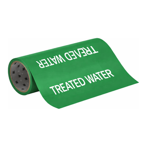 เครื่องหมายท่อแบบม้วนได้สำหรับท่อในร่มและกลางแจ้งโดย Brady Treated Water - Product Image 2