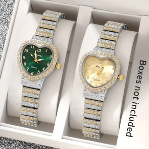 Nuevo Reloj de Cuarzo para Mujer con Forma de Corazón, Elegante y Lujoso, Estilo Hip Hop - Product Image 1