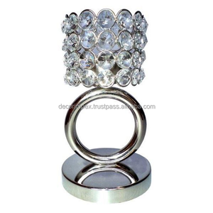 Bougeoir en cristal acrylique votif fait à la main Centre de table Stands Événements et décoration de mariage Bougeoir en cristal - Product Image 1