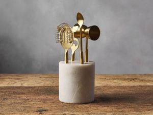 <b>Cocktail</b> shaker set bar tool set marble bar accessories luxury <b>cocktail</b> <b>kit</b> stainless steel bar ware bartender tool set marble - Product Image 2