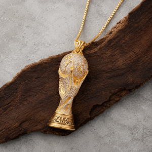 Collar con Colgante de Trofeo FIFA Personalizado al por Mayor, Estilo Hip Hop, con Micro Pavé de Moissanita, Plata 925, Joyería para Hombre - Product Image 2