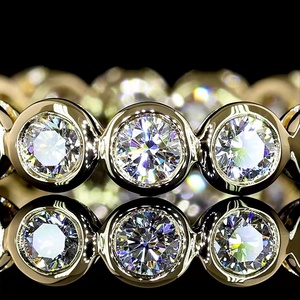 Bague d'anniversaire en or jaune 18 carats avec diamant rond de 0,75 carat certifié IGI, sertie clos, vente en gros, fabricant - Product Image 3