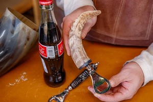 Vintage Eco-Friendly Rustic Buffalo Horn Handle Bottle Opener Unique Handcrafted <b>Kitchen</b> Tool Corkscrews Openers Housewarming - Product Image 3