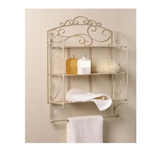 Estante de Pared de Acero Inoxidable de Diseño Moderno, Estante de Baño de Calidad Premium con Toallero, Tamaño Personalizado - Product Image 4