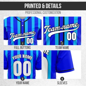 Maillot de baseball personnalisé sublimé pour hommes et femmes, respirant, anti-humidité, séchage rapide, polyester, uniforme boutonné, service OEM pour équipes - Product Image 4