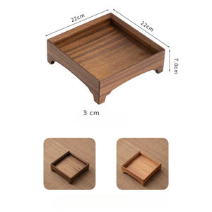 Bandeja cuadrada de madera de nogal hecha a mano elegante y versátil, bandeja de servicio duradera para accesorios de vajilla modernos al precio más bajo - Product Image 6