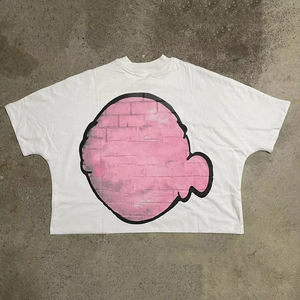 เสื้อยืดโอเวอร์ไซส์ทรงครอป ผ้าฝ้าย 100% แบบสั่งทำจำนวนมาก เนื้อผ้าหนา เป็นมิตรกับสิ่งแวดล้อม แขนสั้น แฟชั่นสำหรับผู้ชาย - Product Image 2