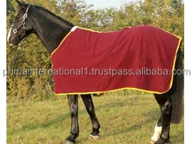 Tapis d'été pour chevaux Tissu en toile polycoton imperméable avec laine Style blazer Coquilles en maille remplies de coton et de polaire - Product Image 3