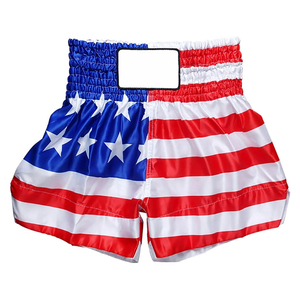 Shorts de boxe en satin personnalisés en gros, impression par sublimation, équipement d'entraînement Muay Thai MMA pour hommes et femmes, shorts de Taekwondo et arts martiaux - Product Image 1