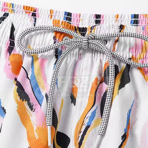 Pantalones Cortos de Playa para Hombre, Casuales de Verano, Cintura Alta, con Cordón, Transpirables, de Secado Rápido, Poliéster/Algodón, para Entrenamiento y Fitness - Product Image 3