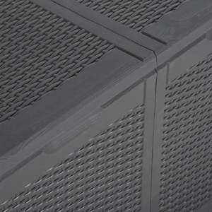 Caja de Almacenamiento de Polipropileno Negra con Aspecto de Ratán, Capacidad de 47.6 Galones, para Cobertizos y Almacenamiento - Product Image 6