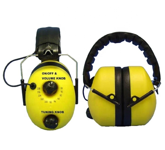 Industrial Safety Headband Style Earmuff Hearing Protector Roll-Down Insert Radio Noise Reduction Function Reusable CE EN352-1