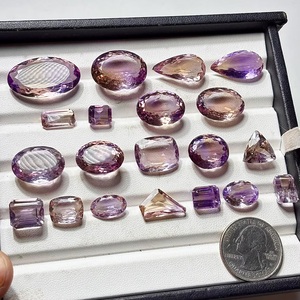 Pierres précieuses d'amétrine naturelle facettées, formes variées, multicolores, pour la création de bijoux - Product Image 4
