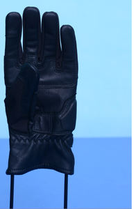 Gants de moto en cuir noir en gros, protection complète des doigts, toutes saisons, ventilés, avec sangle réglable, logo personnalisé OEM - Product Image 2