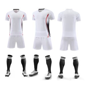Maillots de football unisexes personnalisés, ensembles de tenues de football à séchage rapide, 100% polyester, logo à pois sur le devant, ensemble de vêtements de football - Product Image 2
