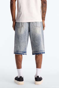 Shorts de Mezclilla Desgastados para Hombre, Cintura Media, Estilo Casual de Verano, Tela de Algodón - Product Image 2