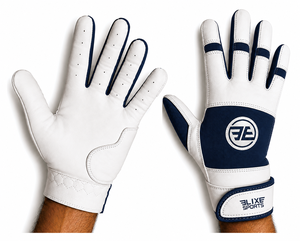 Guantes de Bateo ELIXE SPORTS Blancos y Rosas de Cuero, Transpirables, Flexibles, Ligeros, Duraderos, con Cierre de Velcro, Logotipo Personalizado, Todas las Tallas - Product Image 1