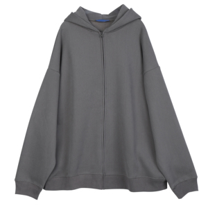Sudadera con capucha y cremallera para hombre, de algodón polar, personalizada, de alto gramaje, oversize, estilo cropped y corte holgado, al por mayor - Product Image 6