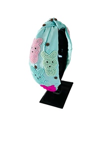 Diadema con Cuentas de Conejito, Linda y Cómoda, para Niñas, Hecha a Mano, en Tonos Pastel, Accesorio para el Cabello, Perfecta para Fiestas y Estilo Casual - Product Image 1