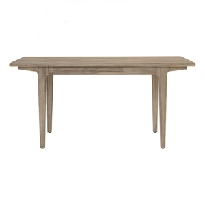 Minimalist Rustic Weathered Grey Solid Wood <b>Dining</b> <b>Table</b> Rectangular 6 Seater Kitchen <b>Table</b> for Farmhouse <b>Dining</b> Room - Product Image 3
