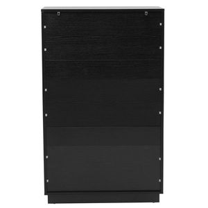 Frontale per Cassettiera a 6 Cassetti a 5 Livelli in Truciolato Nero con Motivo Ondulato P2 72x41x117cm - Product Image 4