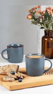 แก้วกาแฟเซรามิกดีไซน์หรูหรา เคลือบด้านแบบดิบ ทรงกระบอกเรียบหรู ด้ามจับถนัดมือ เก็บความร้อนได้ดี เหมาะสำหรับใช้ในชีวิตประจำวัน - Product Image 4